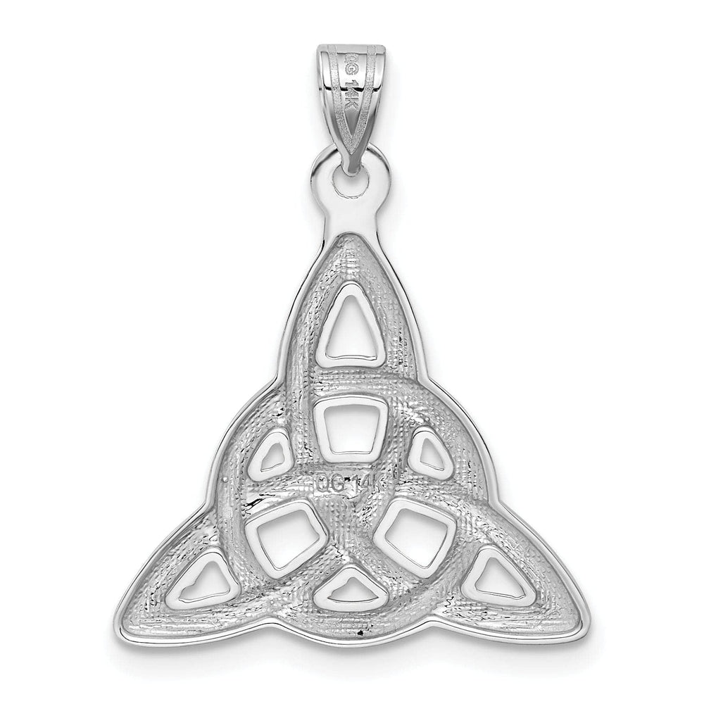 Lovely Rita's Pendants & Charms 14k White Gold Mens Trinity Knot Design Charm Pendant