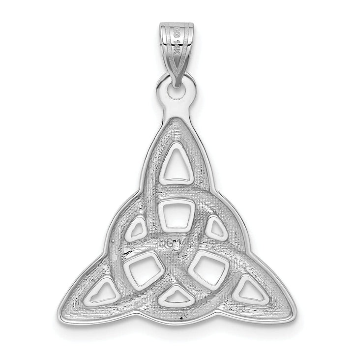 Lovely Rita's Pendants & Charms 14k White Gold Mens Trinity Knot Design Charm Pendant