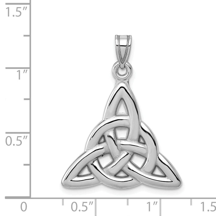 Lovely Rita's Pendants & Charms 14k White Gold Mens Trinity Knot Design Charm Pendant