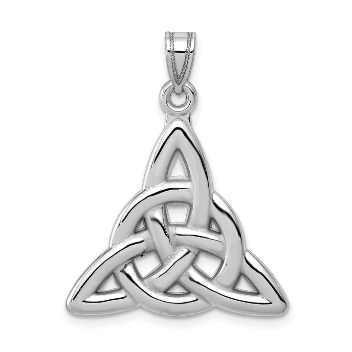 Lovely Rita's Pendants & Charms 14k White Gold Mens Trinity Knot Design Charm Pendant