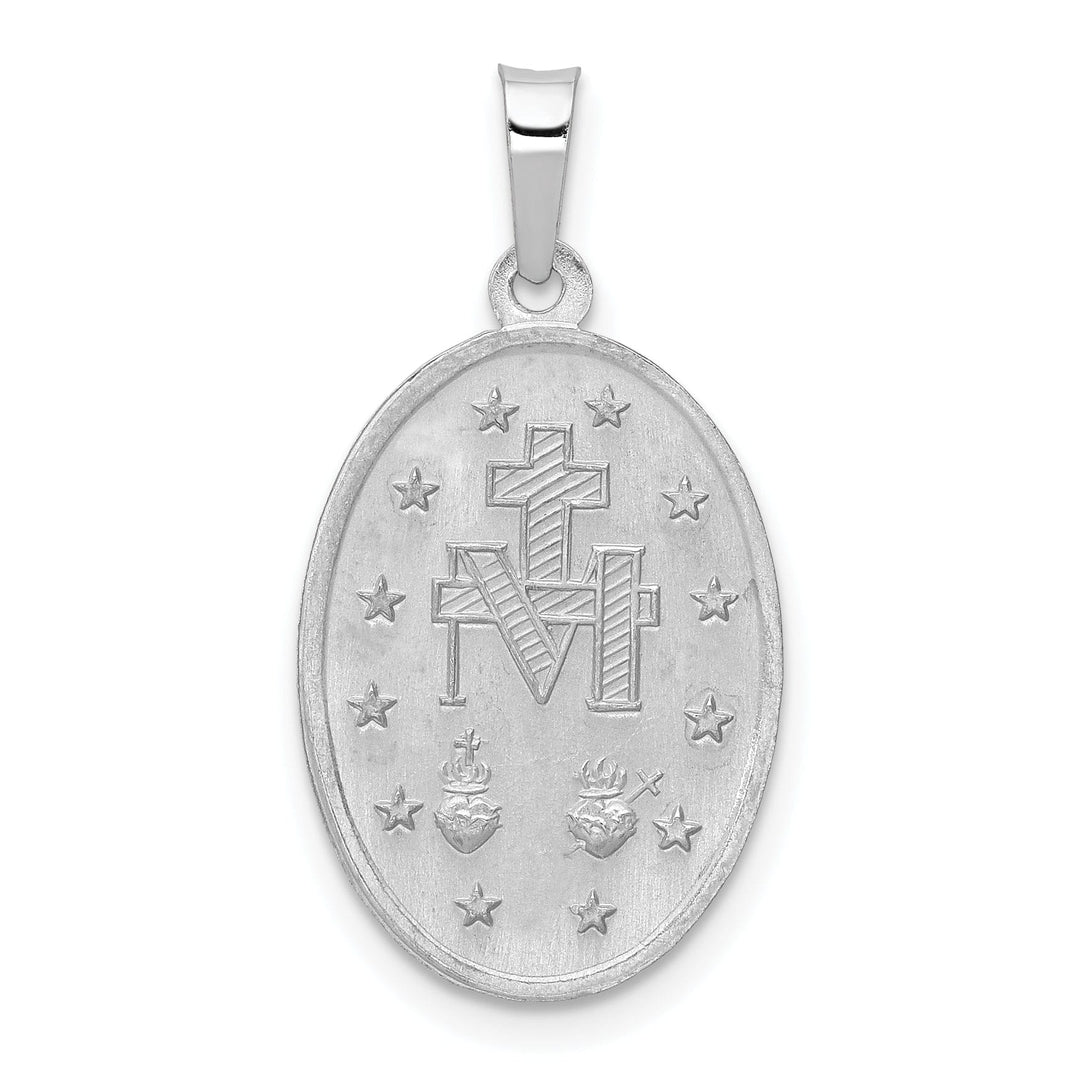 Lovely Rita's Pendants & Charms 14k White Gold Miraculous Medal Charm Pendant