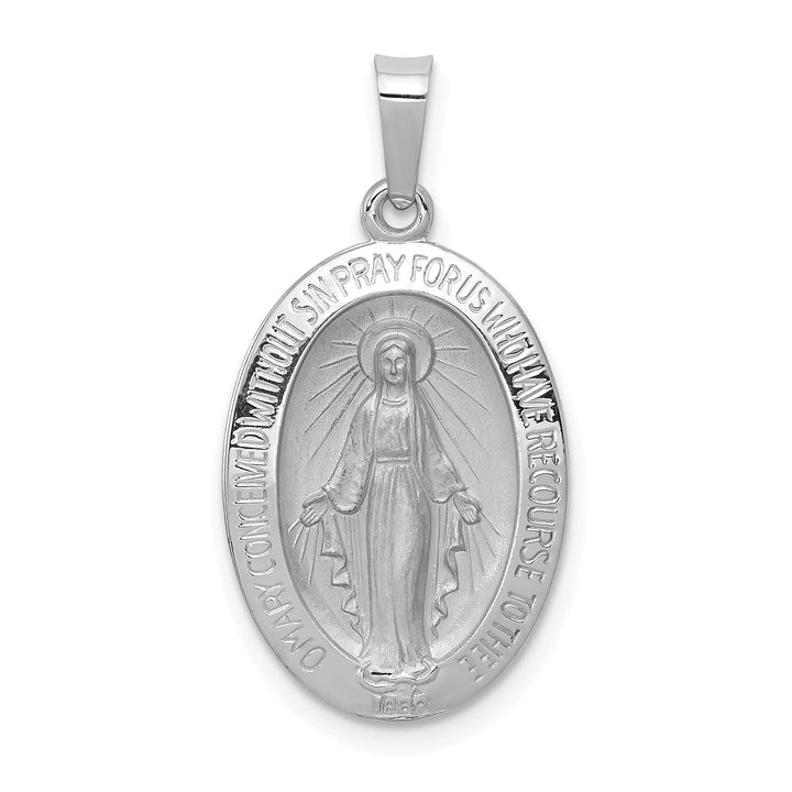 Lovely Rita's Pendants & Charms 14k White Gold Miraculous Medal Charm Pendant