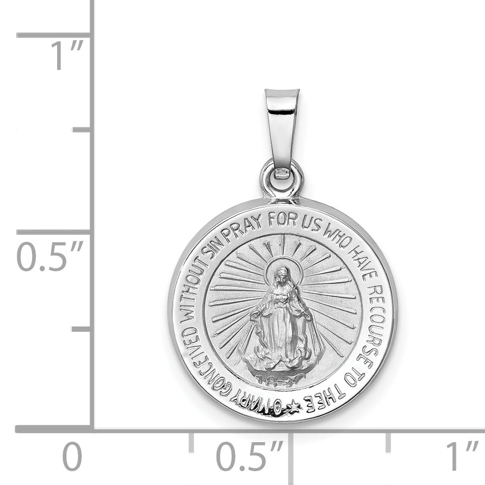 Lovely Rita's Pendants & Charms 14k White Gold Miraculous Medal Pendant