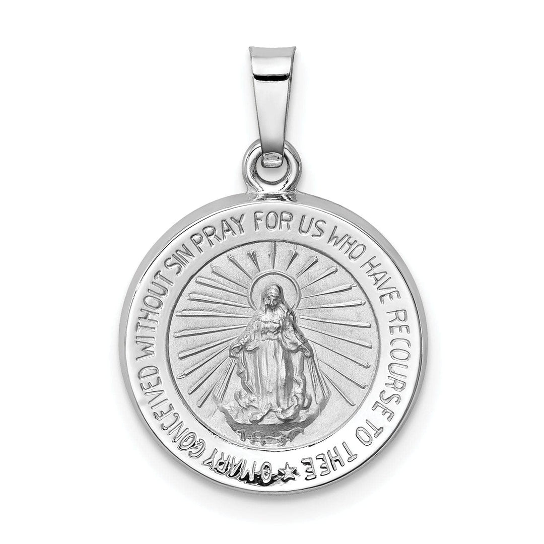 Lovely Rita's Pendants & Charms 14k White Gold Miraculous Medal Pendant