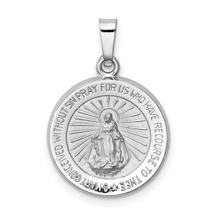 Lovely Rita's Pendants & Charms 14k White Gold Miraculous Medal Pendant