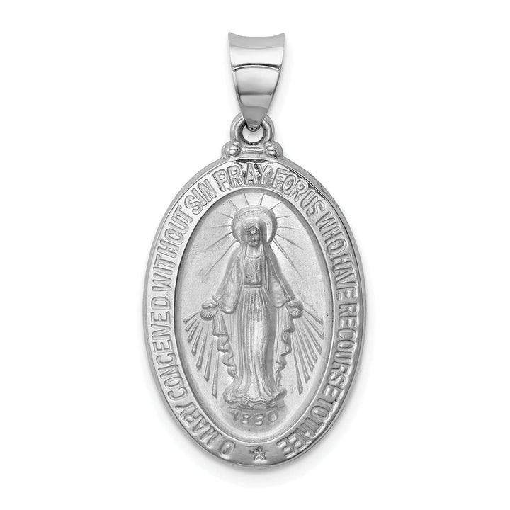 Lovely Rita's Pendants & Charms 14k White Gold Miraculous Medal Pendant