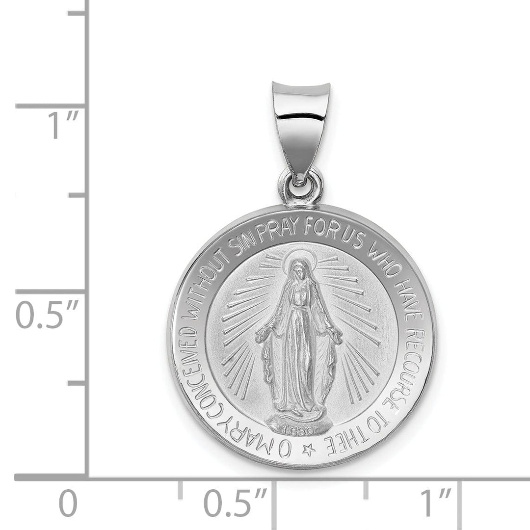 Lovely Rita's Pendants & Charms 14k White Gold Miraculous Medal Pendant