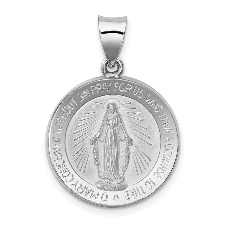 Lovely Rita's Pendants & Charms 14k White Gold Miraculous Medal Pendant