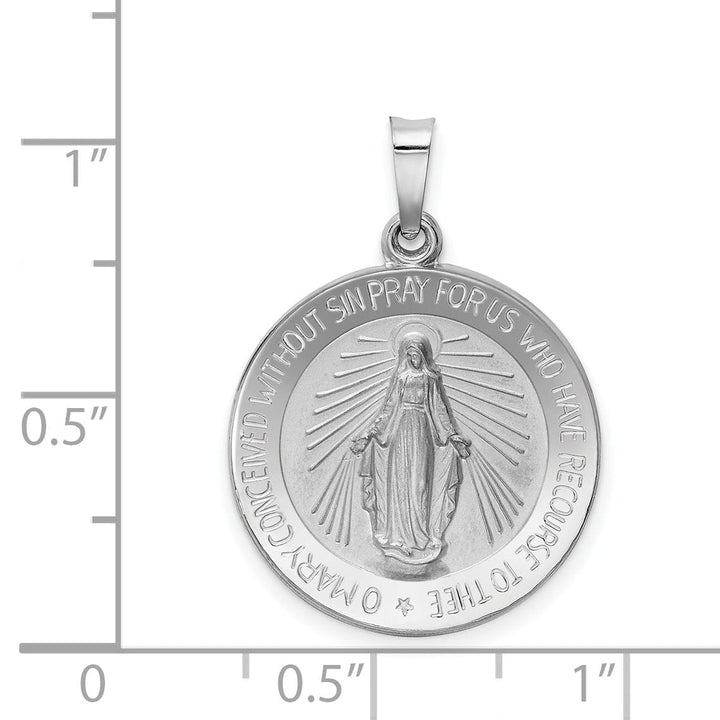 Lovely Rita's Pendants & Charms 14k White Gold Miraculous Medal Pendant
