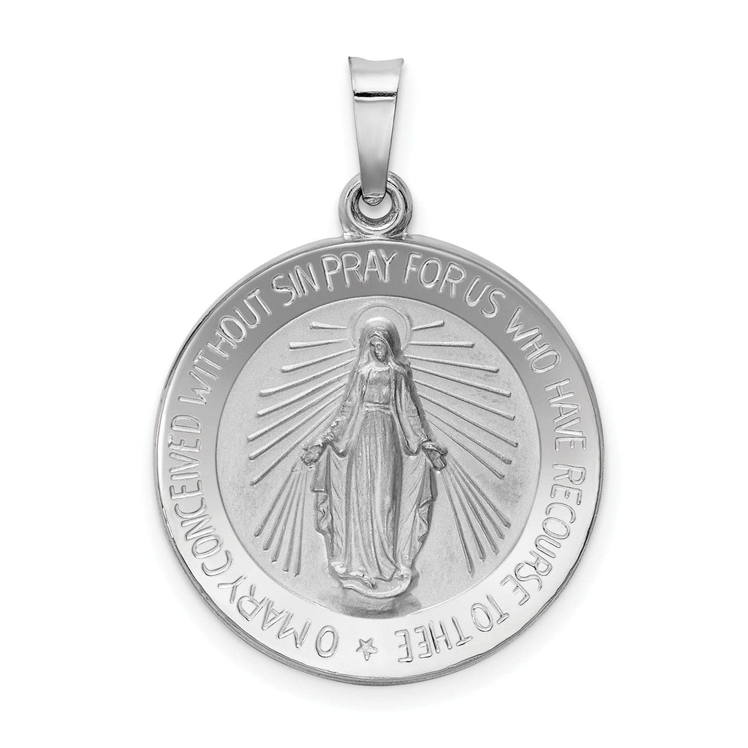 Lovely Rita's Pendants & Charms 14k White Gold Miraculous Medal Pendant