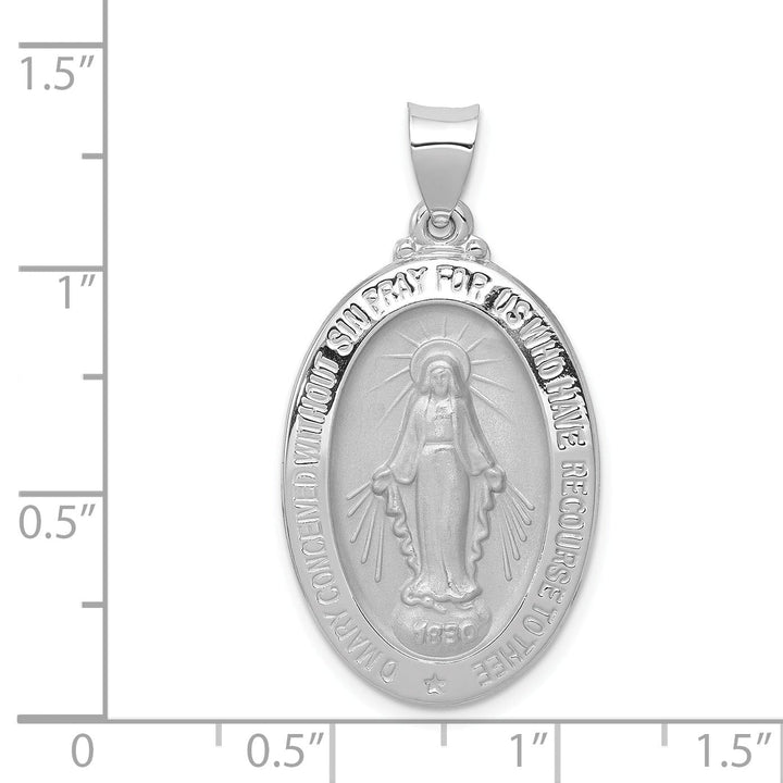 Lovely Rita's Pendants & Charms 14k White Gold Miraculous Medal Pendant