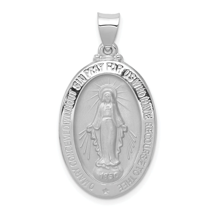 Lovely Rita's Pendants & Charms 14k White Gold Miraculous Medal Pendant