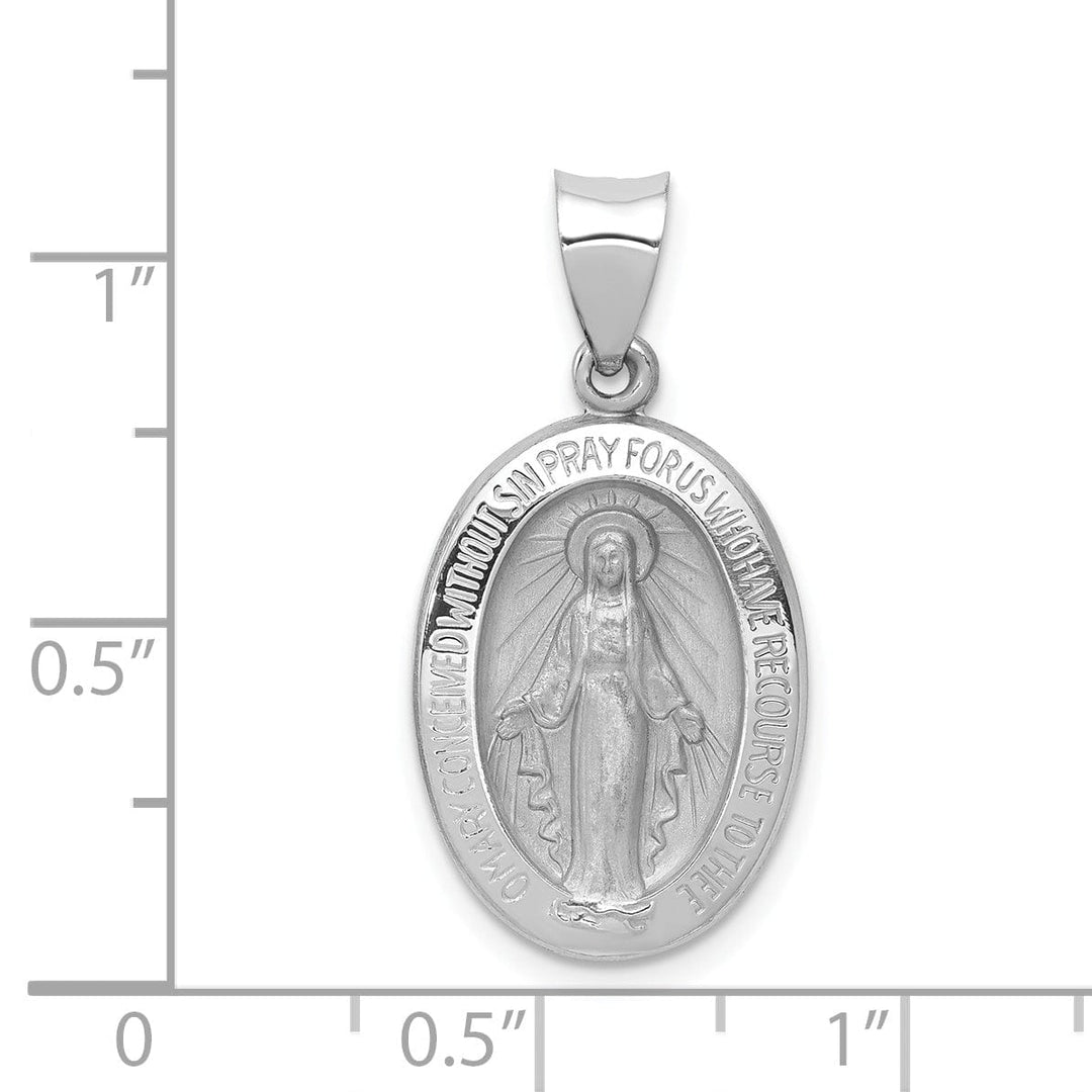 Lovely Rita's Pendants & Charms 14k White Gold Miraculous Medal Pendant