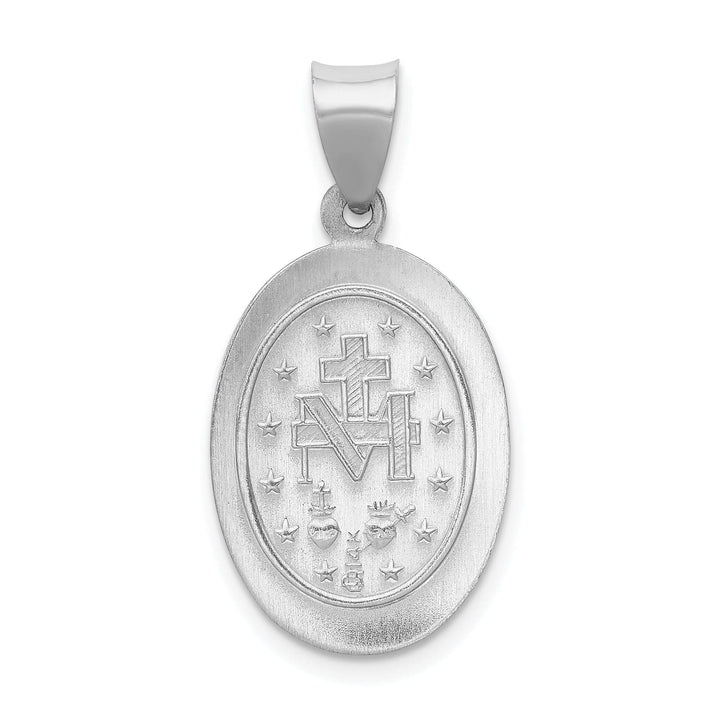 Lovely Rita's Pendants & Charms 14k White Gold Miraculous Medal Pendant