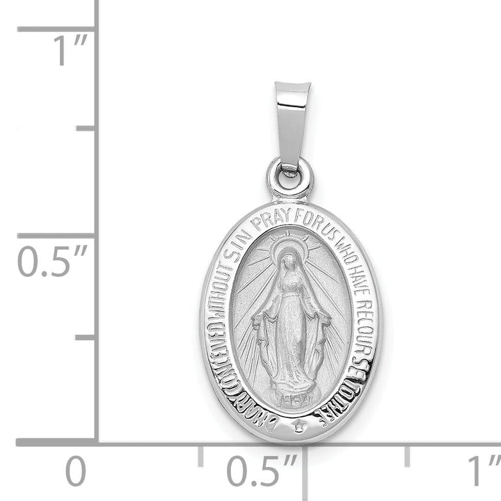 Lovely Rita's Pendants & Charms 14k White Gold Miraculous Medal Pendant