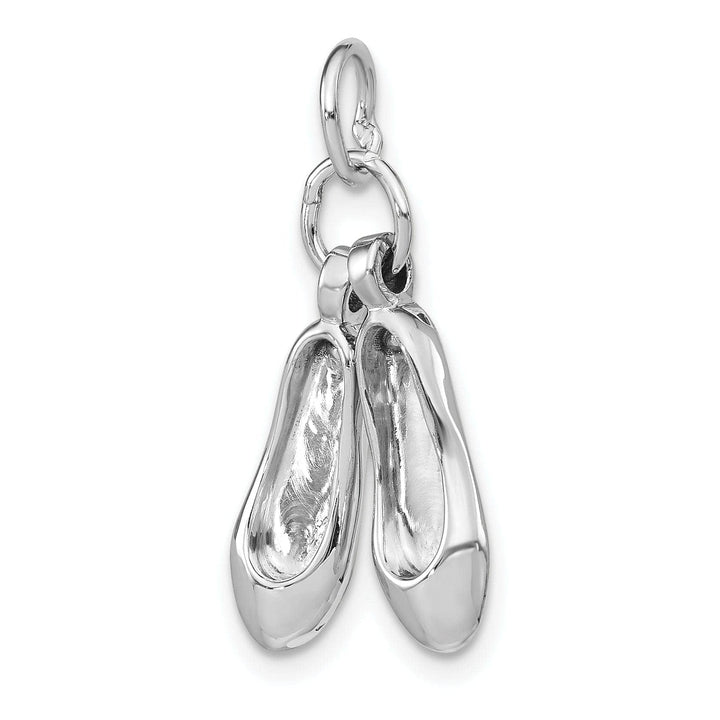 Lovely Rita's Pendants & Charms 14k White Gold Moveable Ballet Slippers Pendant