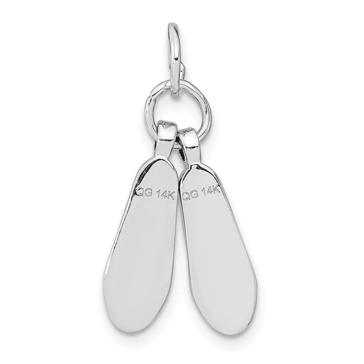 Lovely Rita's Pendants & Charms 14k White Gold Moveable Ballet Slippers Pendant