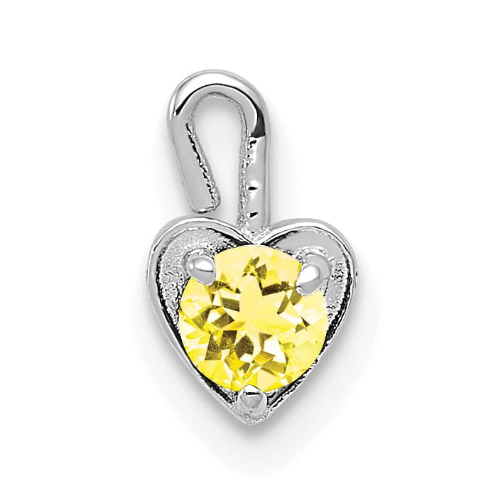 Lovely Rita's Pendants & Charms 14k White Gold November Birthstone Heart Charm