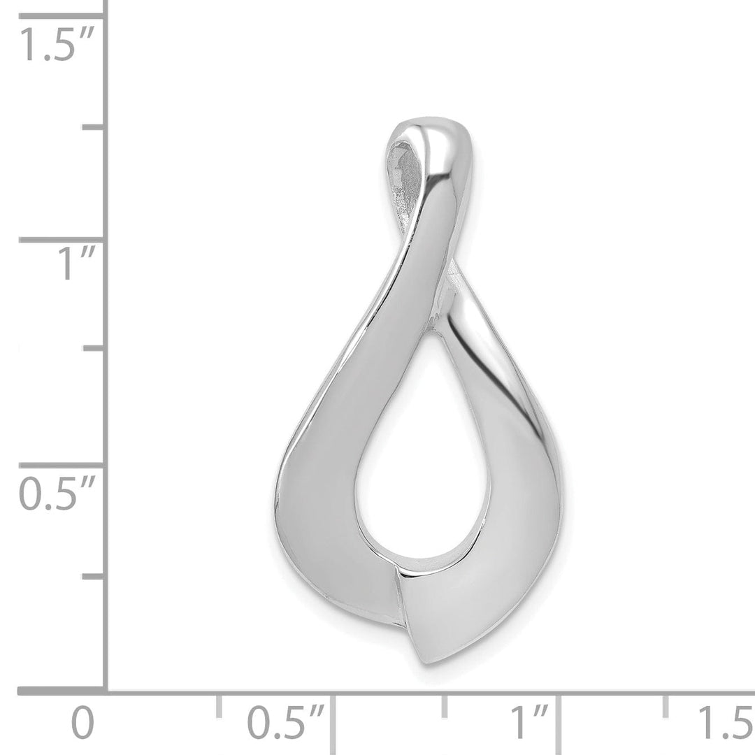 Lovely Rita's Pendants & Charms 14k White Gold Omega Solid Slide Pendant