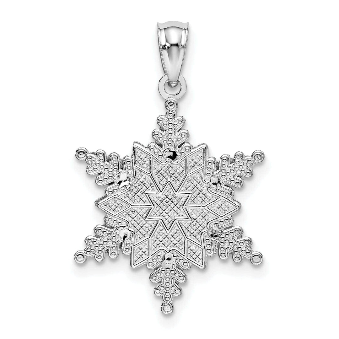 Lovely Rita's Pendants & Charms 14k White Gold Open 2 Level Snowflake Pendant