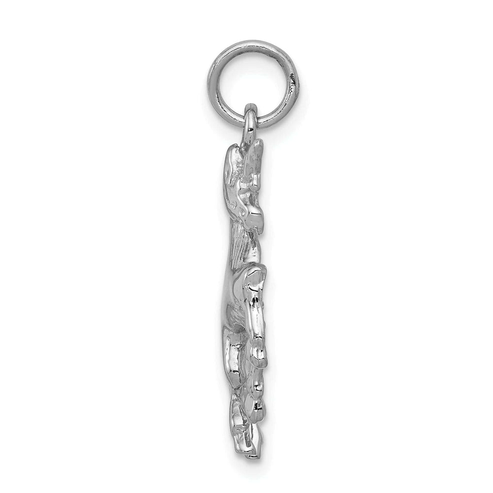 Lovely Rita's Pendants & Charms 14k White Gold Open Back Polished Finish Unicorn Horse Charm Pendant