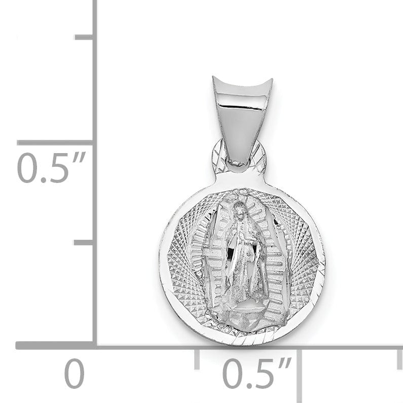 Lovely Rita's Pendants & Charms 14k White Gold Our Lady of Guadalupe Pendant