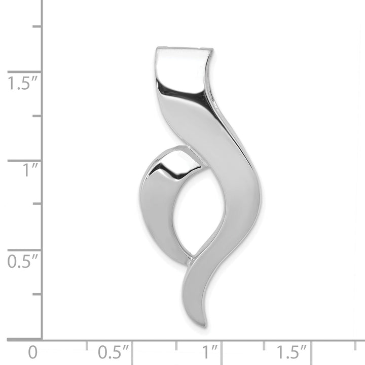 Lovely Rita's Pendants & Charms 14k White Gold Oval Fancy Slide Pendant