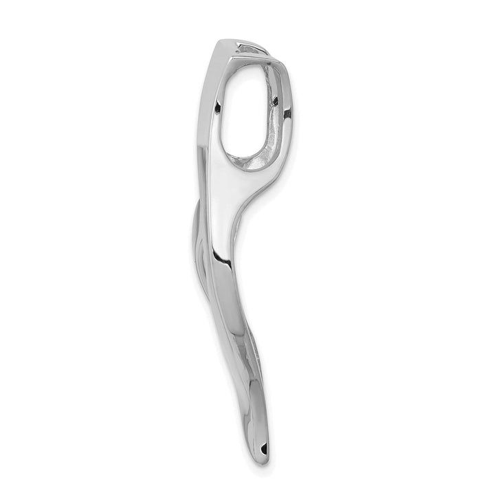 Lovely Rita's Pendants & Charms 14k White Gold Oval Fancy Slide Pendant