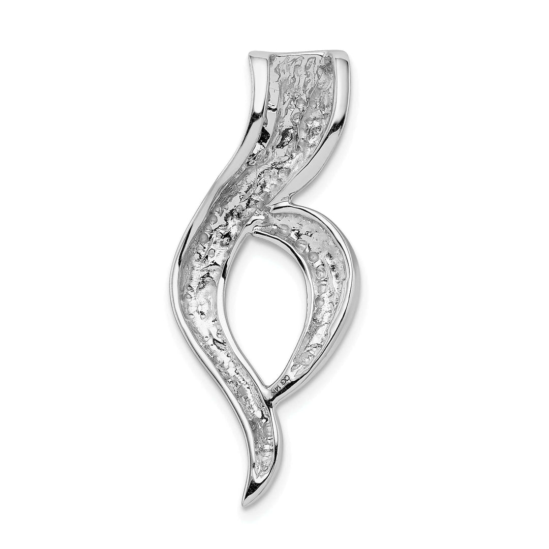 Lovely Rita's Pendants & Charms 14k White Gold Oval Fancy Slide Pendant