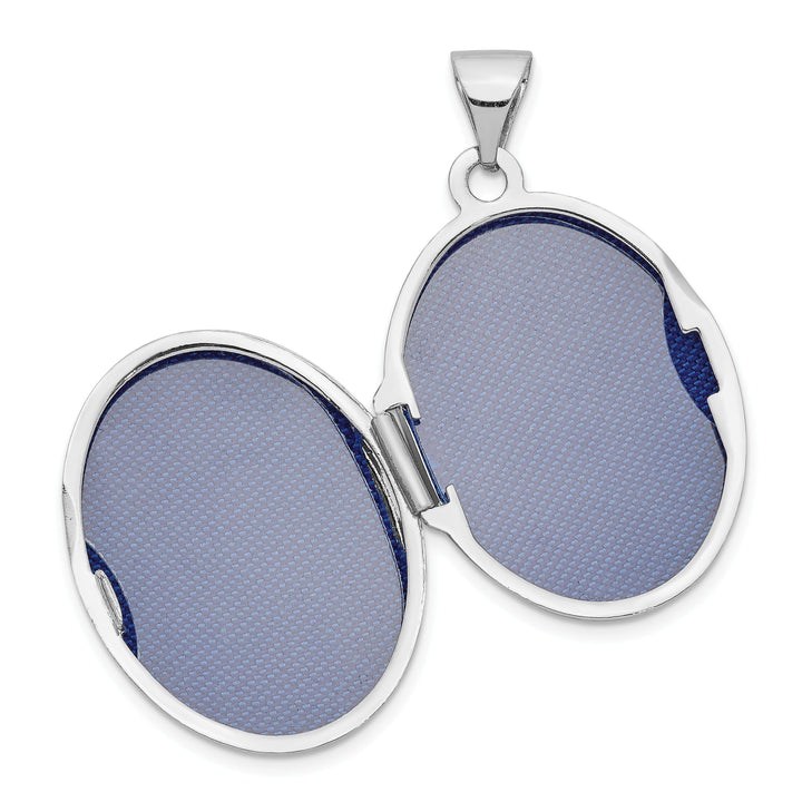 Lovely Rita's Pendants & Charms 14k White Gold Oval Floral Scroll Border Locket