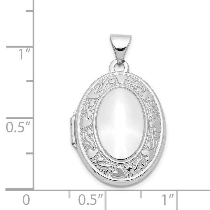 Lovely Rita's Pendants & Charms 14k White Gold oval Locket Pendant