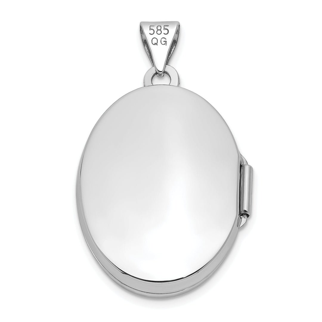 Lovely Rita's Pendants & Charms 14k White Gold oval Locket Pendant
