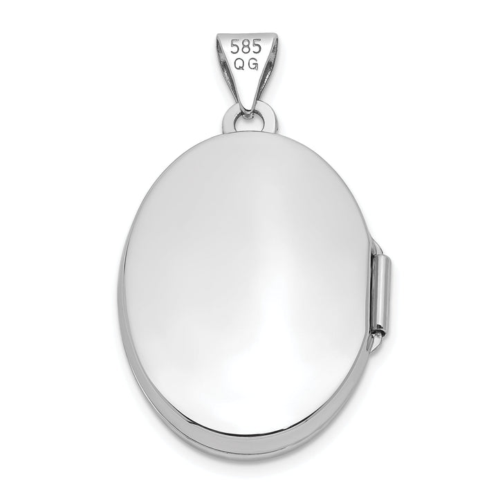 Lovely Rita's Pendants & Charms 14k White Gold oval Locket Pendant