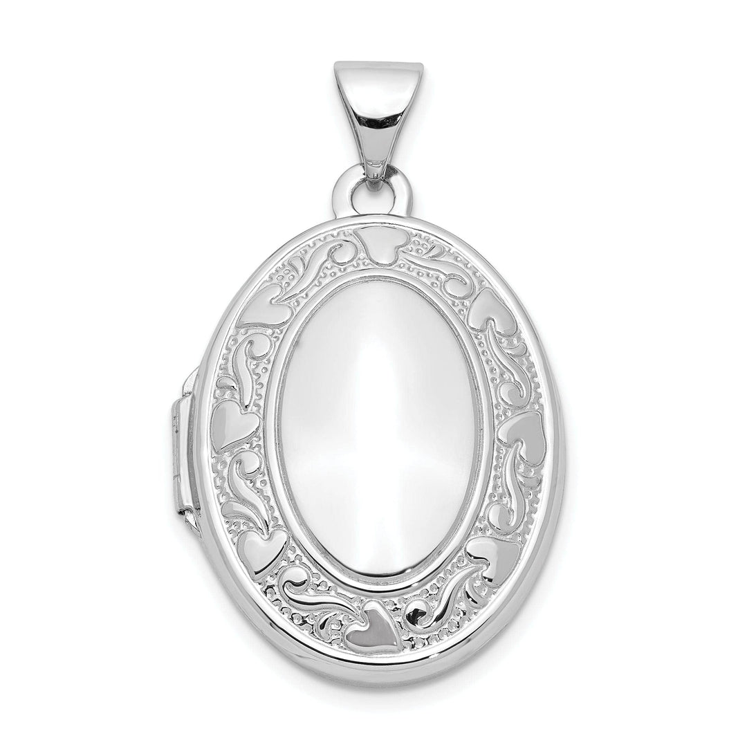 Lovely Rita's Pendants & Charms 14k White Gold oval Locket Pendant