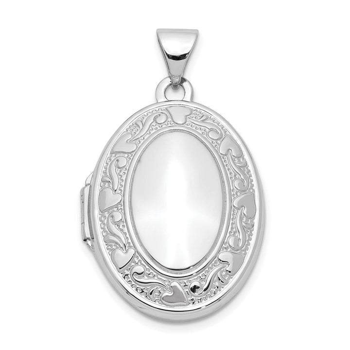 Lovely Rita's Pendants & Charms 14k White Gold oval Locket Pendant