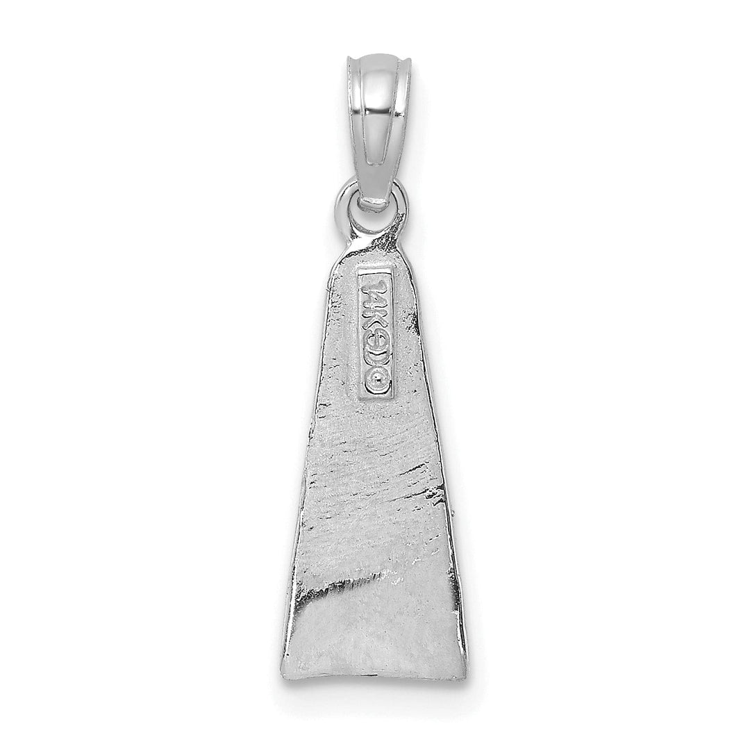 Lovely Rita's Pendants & Charms 14K White Gold Polish Finish Scuba Flipper Charm Pendant