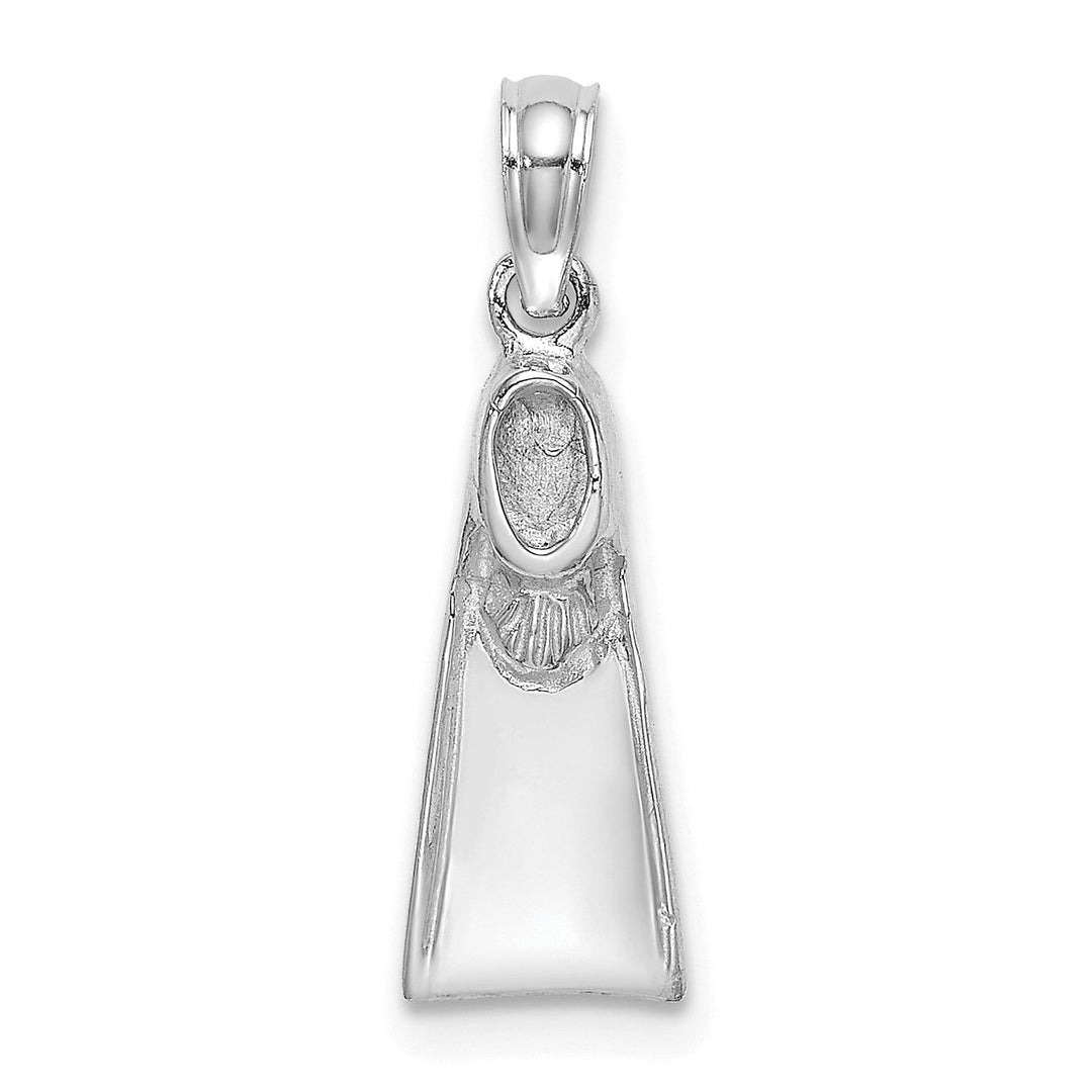 Lovely Rita's Pendants & Charms 14K White Gold Polish Finish Scuba Flipper Charm Pendant