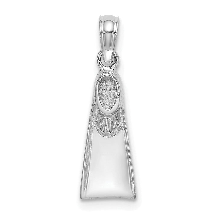 Lovely Rita's Pendants & Charms 14K White Gold Polish Finish Scuba Flipper Charm Pendant