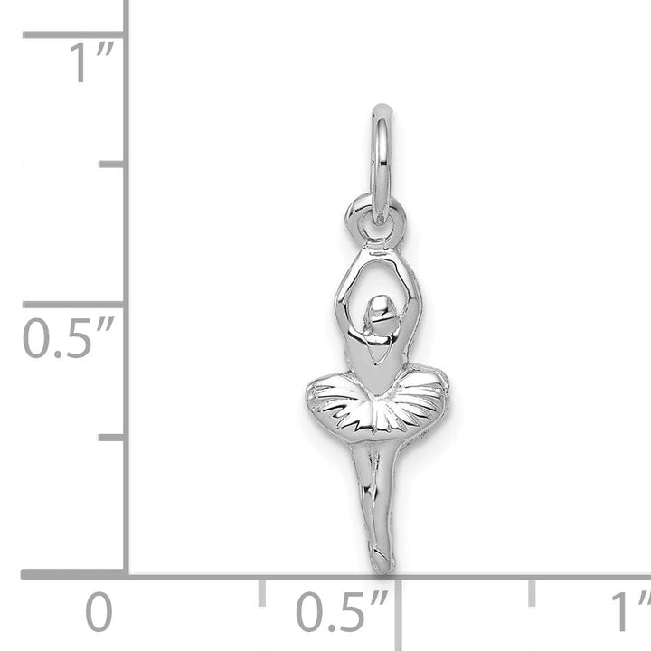 Lovely Rita's Pendants & Charms 14k White Gold Polished Ballerina Charm Pendant