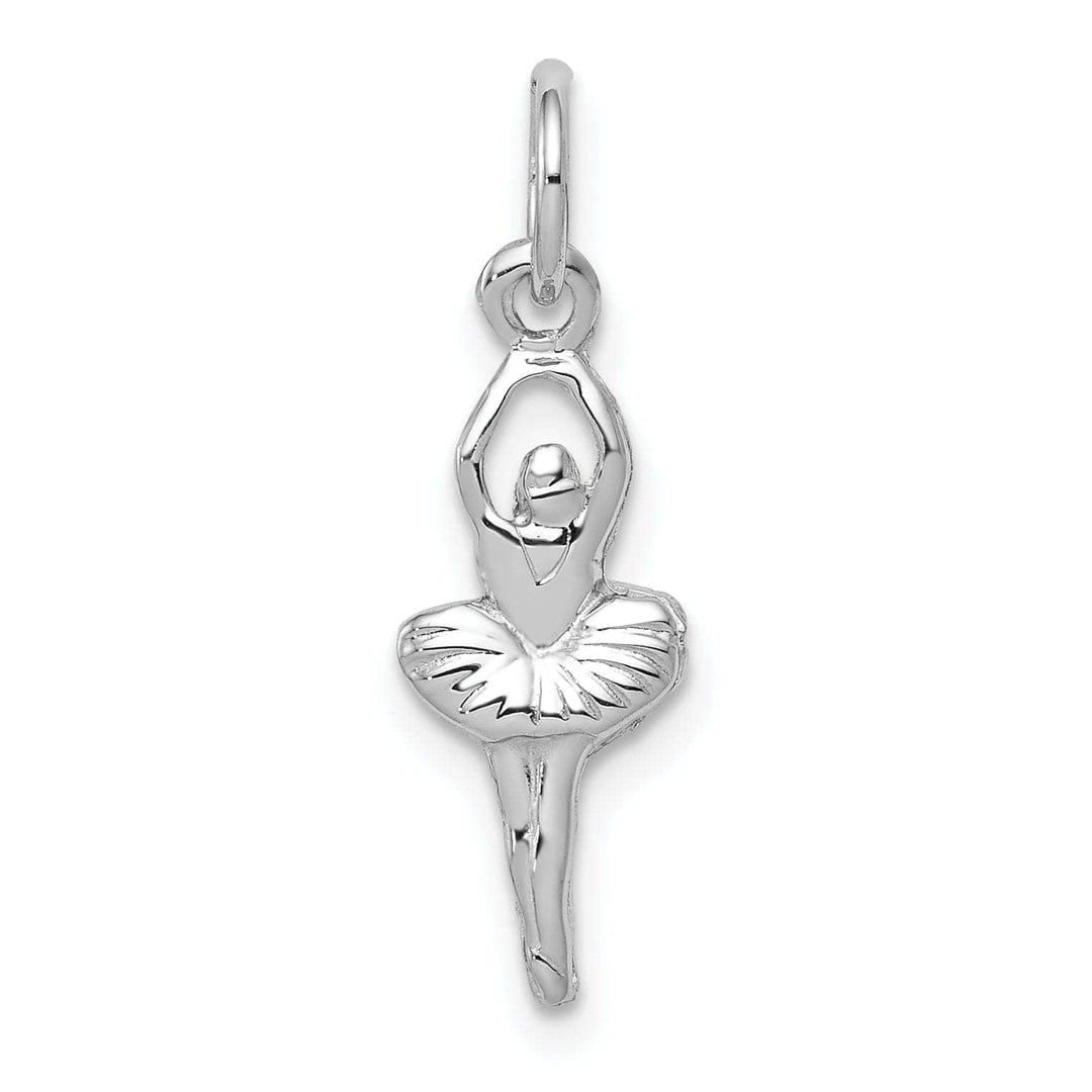 Lovely Rita's Pendants & Charms 14k White Gold Polished Ballerina Charm Pendant
