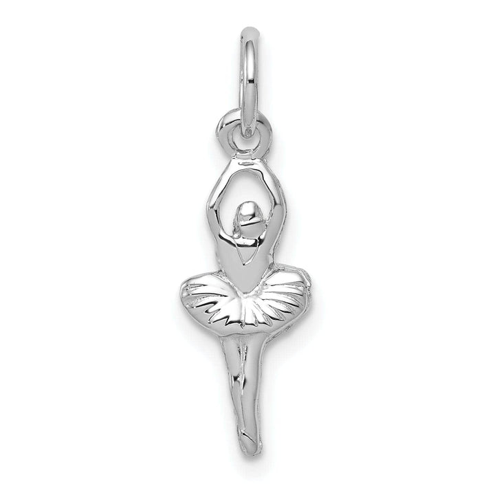 Lovely Rita's Pendants & Charms 14k White Gold Polished Ballerina Charm Pendant