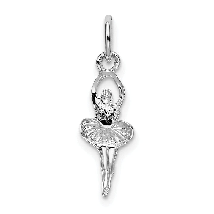 Lovely Rita's Pendants & Charms 14k White Gold Polished Ballerina Charm Pendant