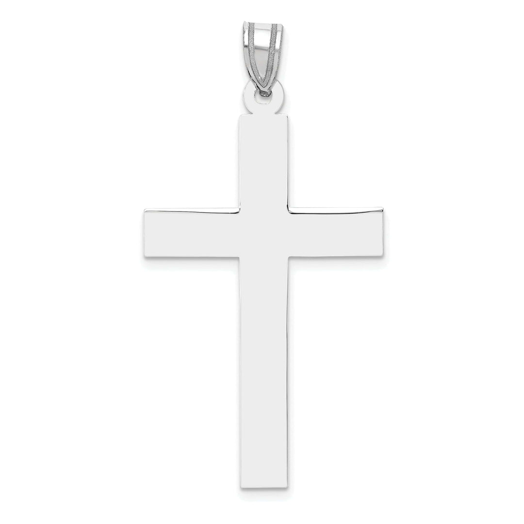 Lovely Rita's Pendants & Charms 14k White Gold Polished Cross Pendant