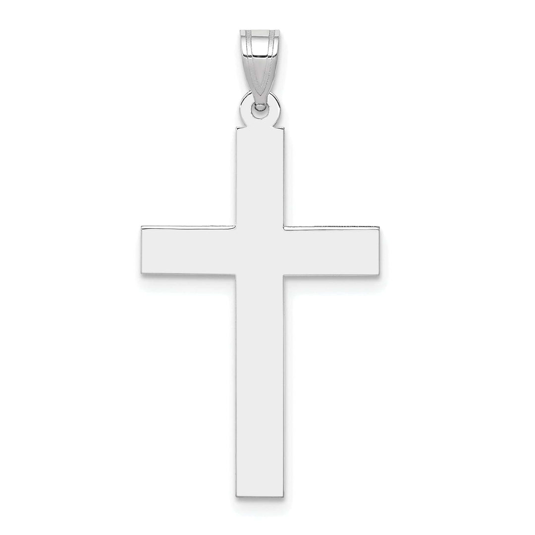 Lovely Rita's Pendants & Charms 14k White Gold Polished Cross Pendant