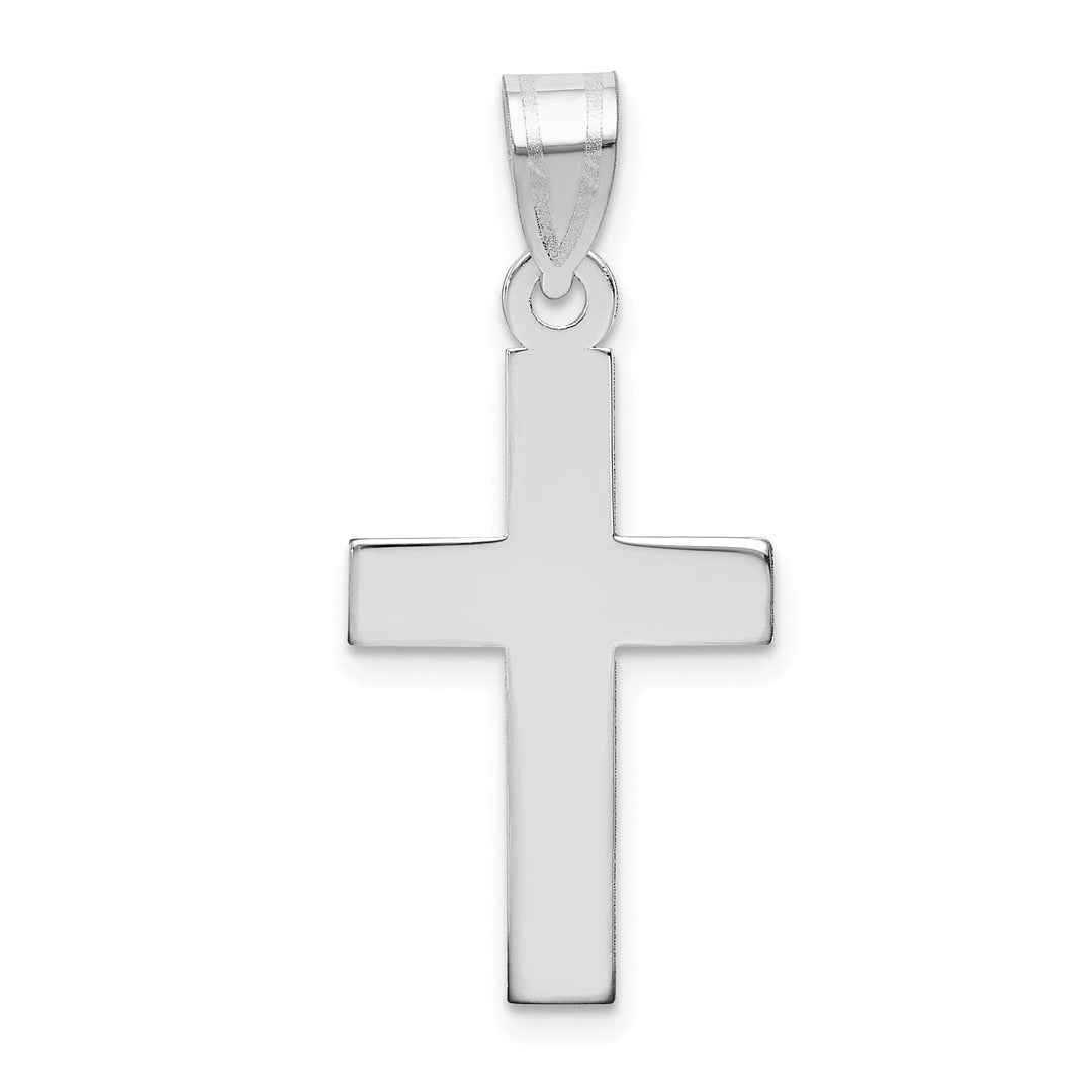 Lovely Rita's Pendants & Charms 14k White Gold Polished Cross Pendant
