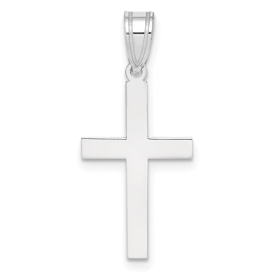 Lovely Rita's Pendants & Charms 14k White Gold Polished Cross Pendant