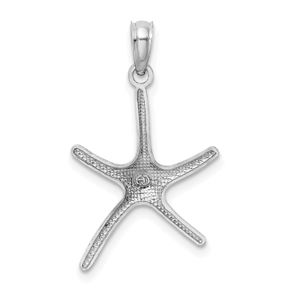 Lovely Rita's Pendants & Charms 14K White Gold Polished Dancing Design Starfish Pendant