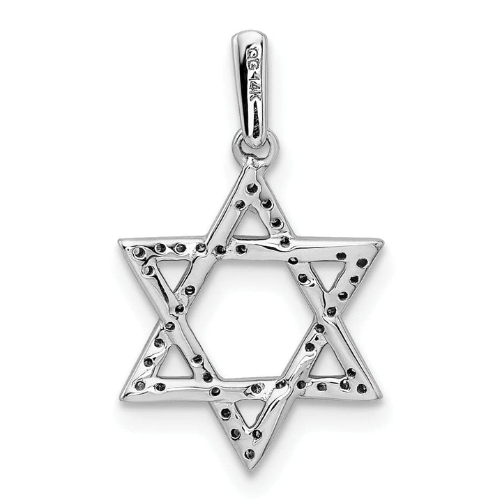 Lovely Rita's Pendants & Charms 14k White Gold Polished Finish 0.129-CT.Diamond Star of David Pendant