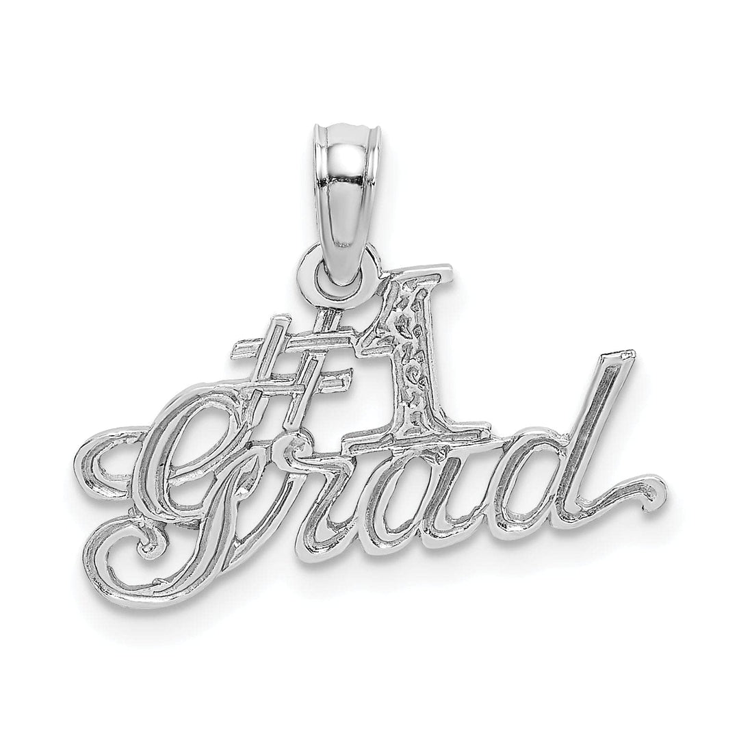 Lovely Rita's Pendants & Charms 14k White Gold Polished Finish #1 GRAD Charm Pendant