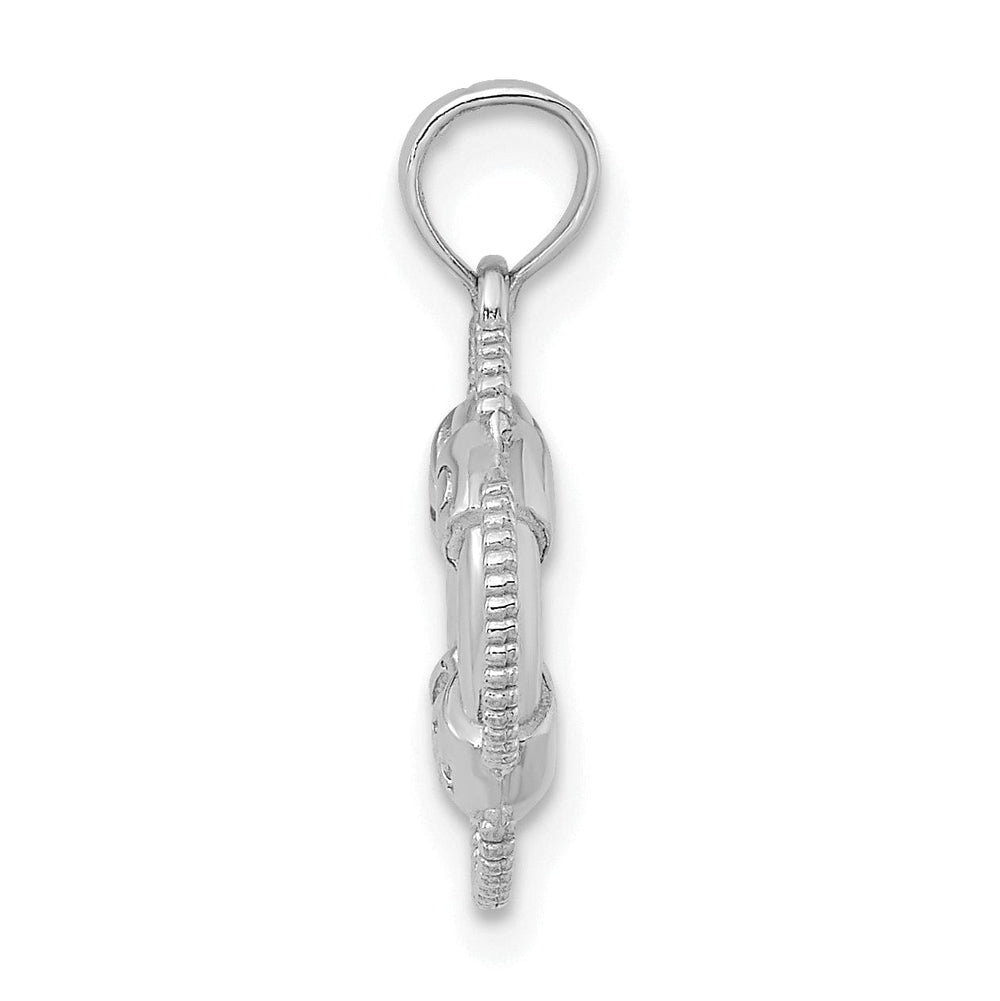 Lovely Rita's Pendants & Charms 14K White Gold Polished Finish 3-D Lifesaver Float Charm Pendant